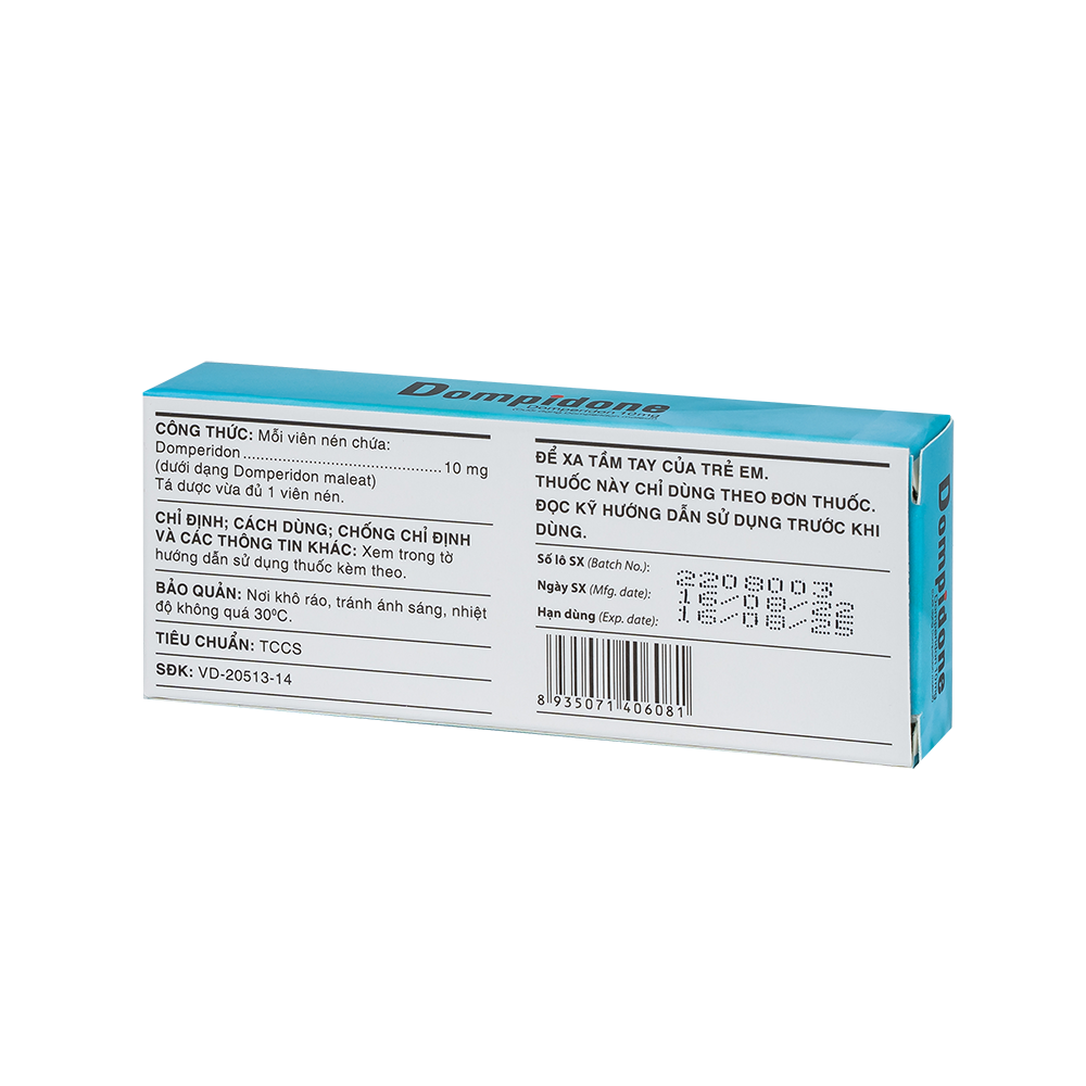Dompidone Hộp 3 vỉ x 10 viên SPM