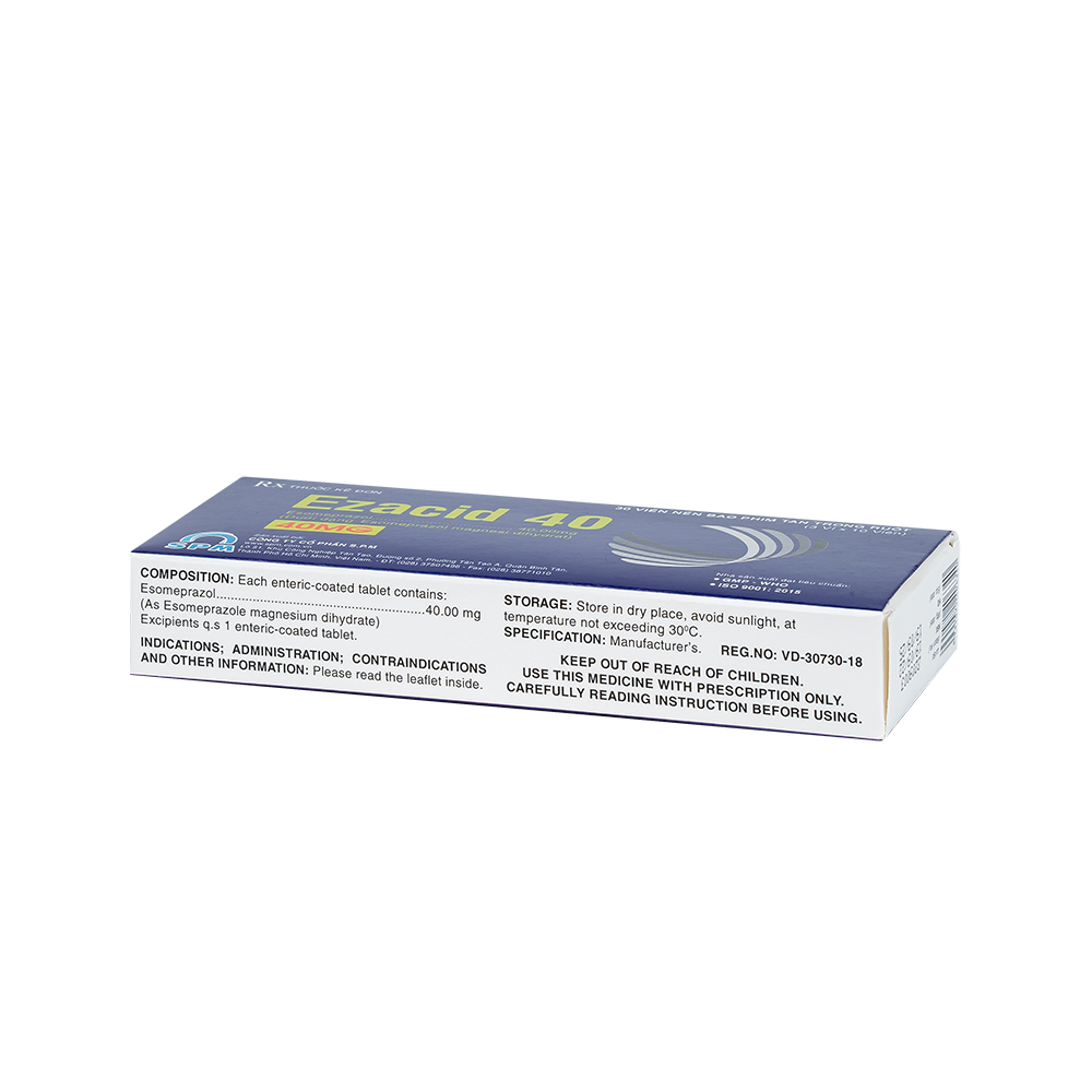 EZACID 40 Hộp 3 vỉ x 10 viên SPM