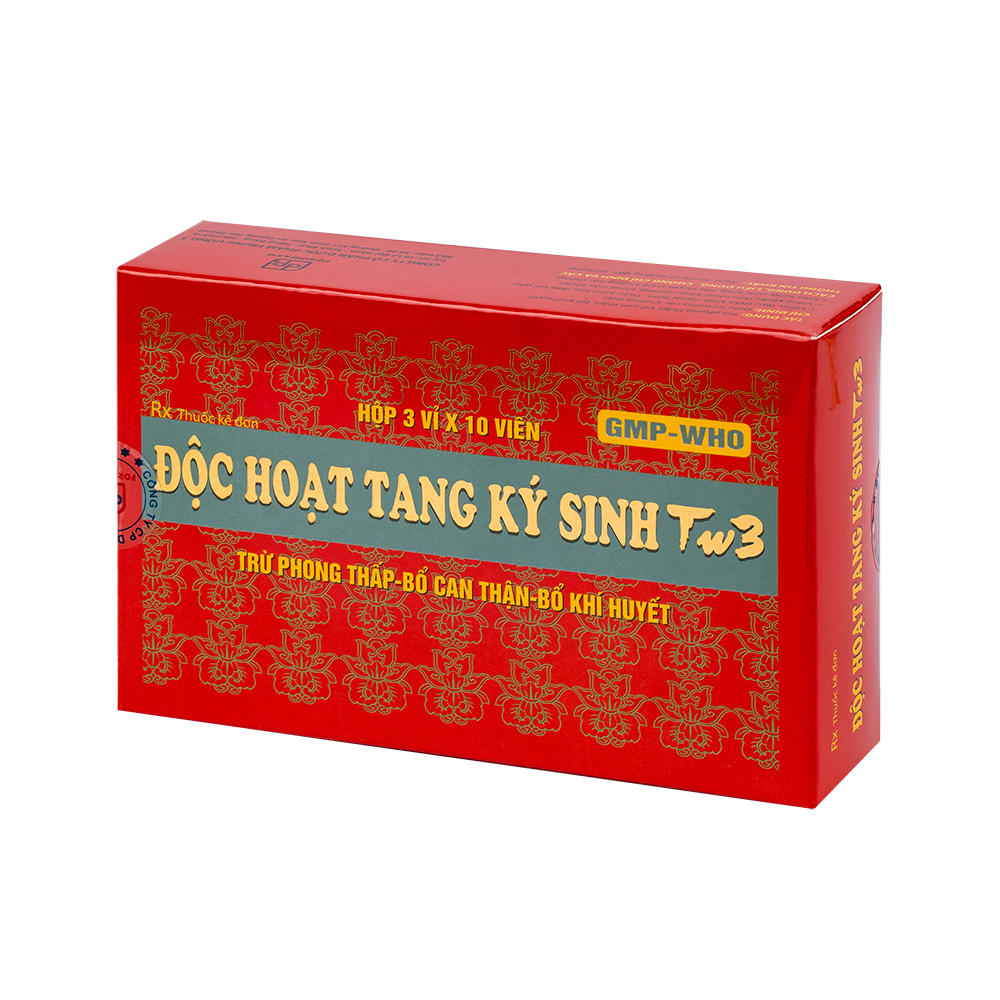 Độc hoạt tang ký sinh Hộp 3 vỉ x 10 viên TW3