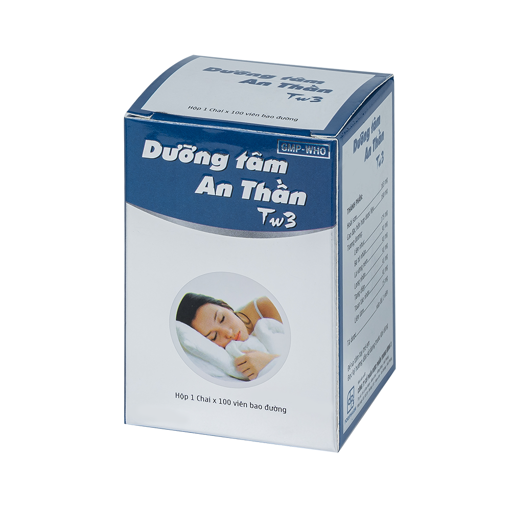 Dưỡng tâm an thần Hộp 01 chai 100 viên TW3