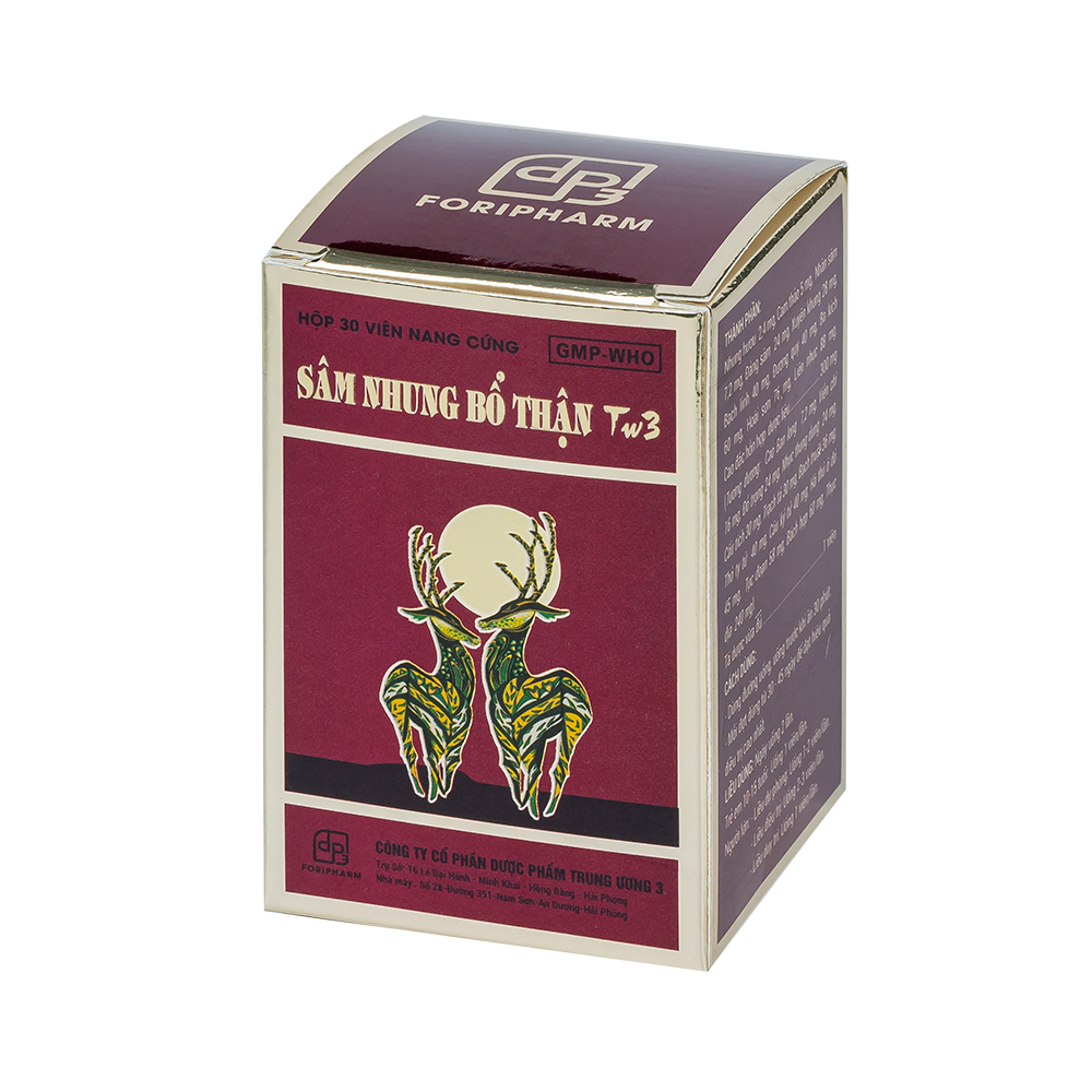 Sâm Nhung Bổ Thận Hộp 1 chai 30 viên TW3