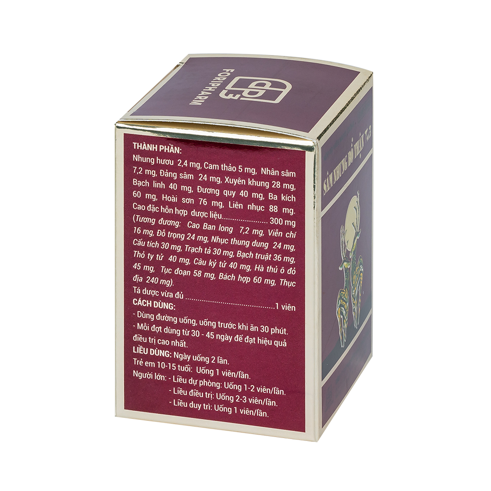 Sâm Nhung Bổ Thận Hộp 1 chai 30 viên TW3