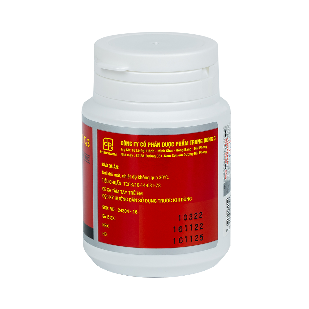 Sâm Nhung Bổ Thận Hộp 1 chai 30 viên TW3