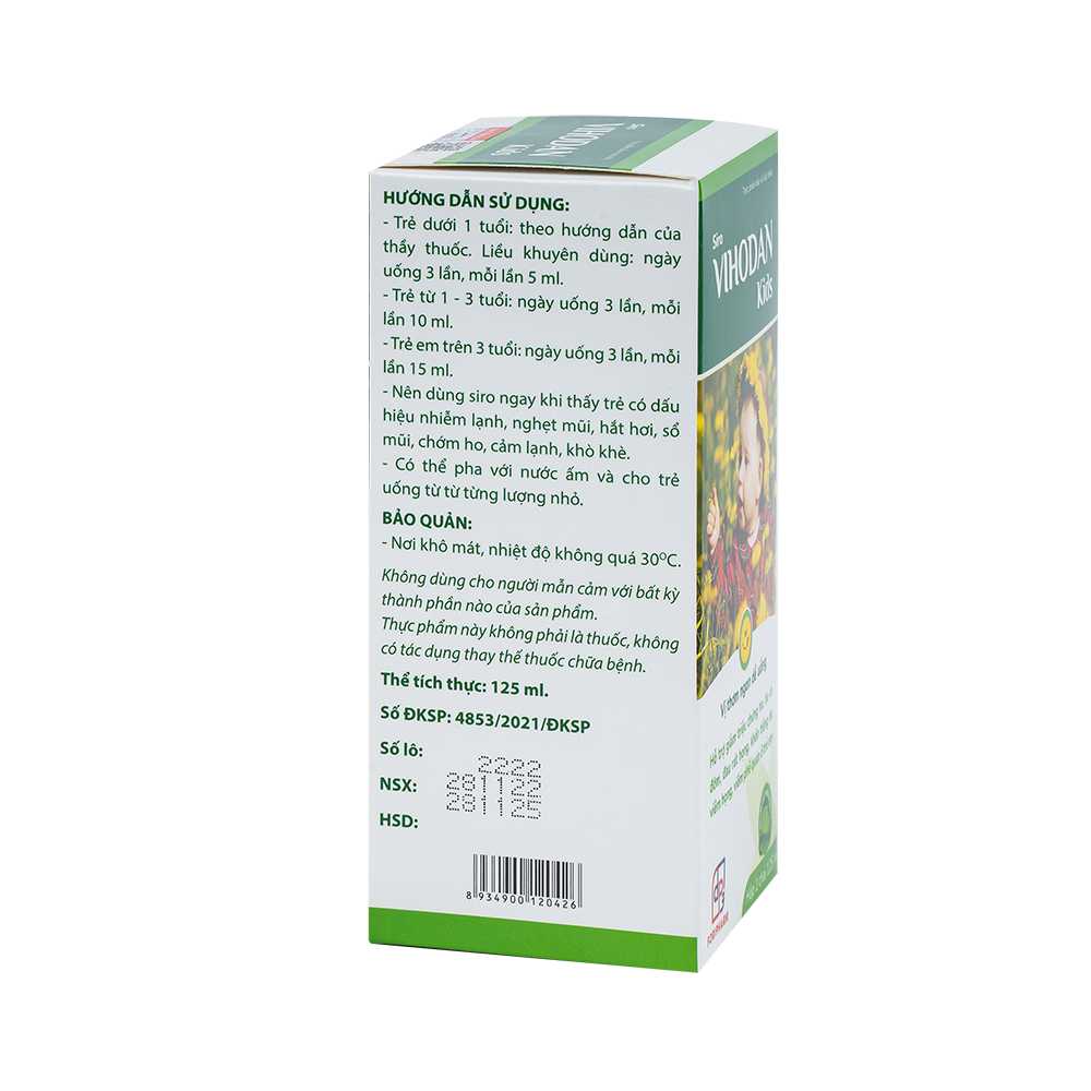 Siro Vihodan Kids Chai 125ml TW3