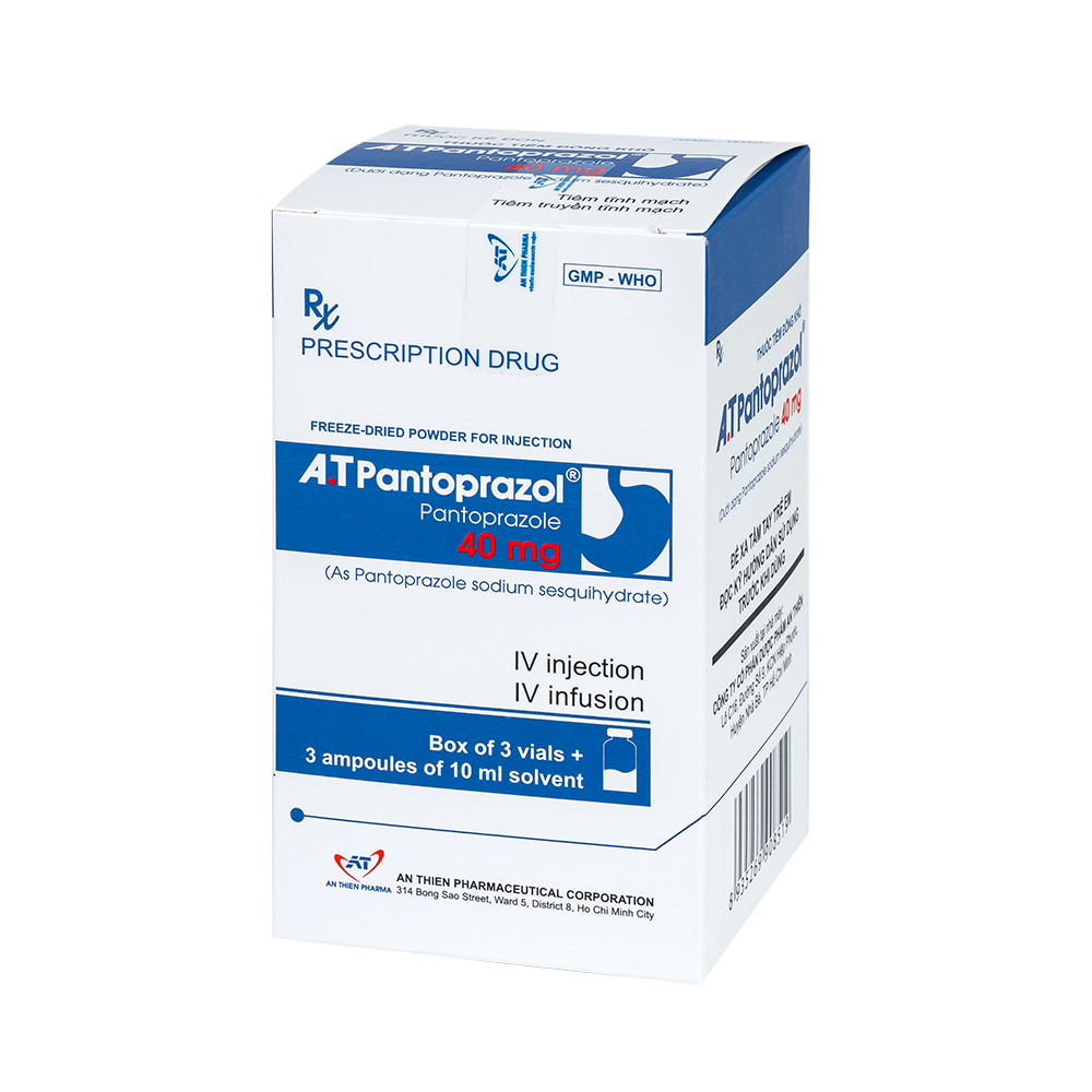 A.T PANTOPRAZOL Hộp 3 lọ + 3 ống dung môi 10 ml An Thiên