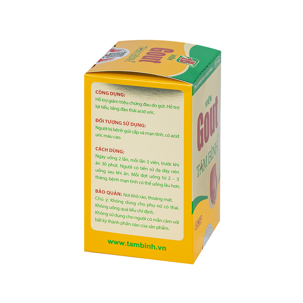 Viên Gout Hộp 1 lọ x 60 viên Tâm Bình