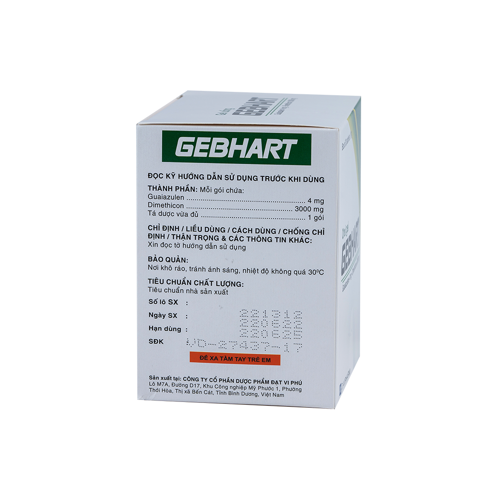 GEBHART Hộp 30 Gói Davipharm