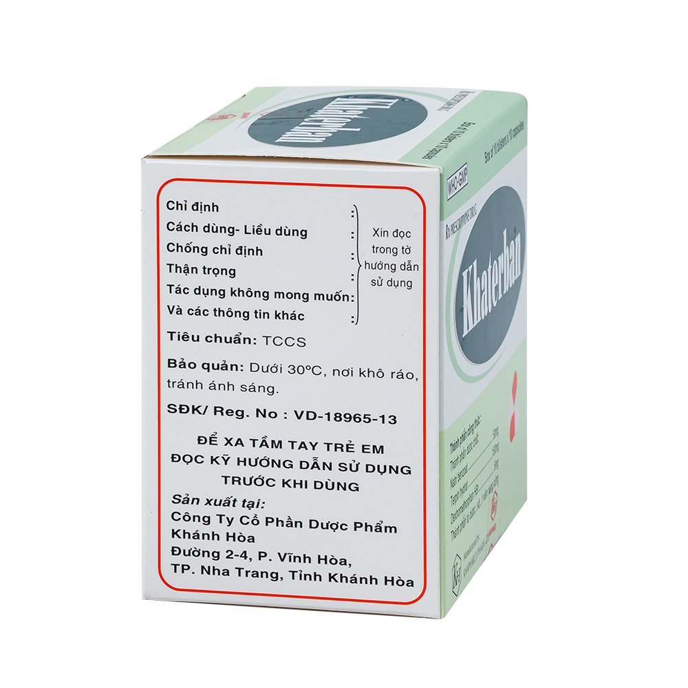 KHATERBAN Cap Hộp 100 viên Khapharco