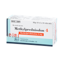 METHYL PREDNISOLON 4mg (Vỏ sò 2 lớp trắng - xanh, hộp Metallized) Hộp 100 viên Khapharco