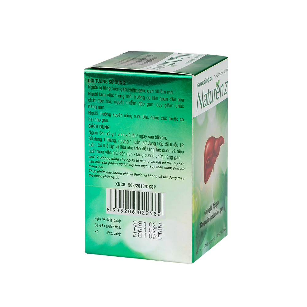 Giải độc gan Naturenz Hộp 1 chai 100 viên DHG