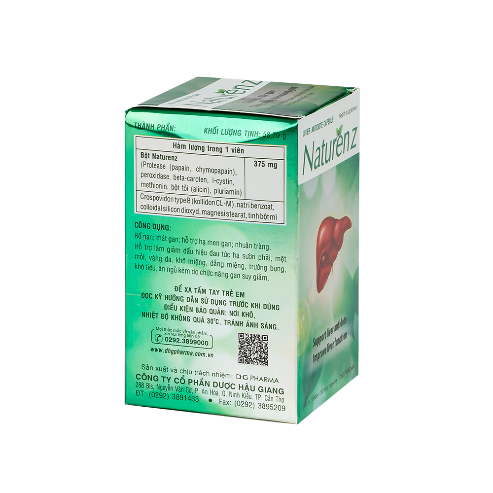 Giải độc gan Naturenz Hộp 1 chai 100 viên DHG