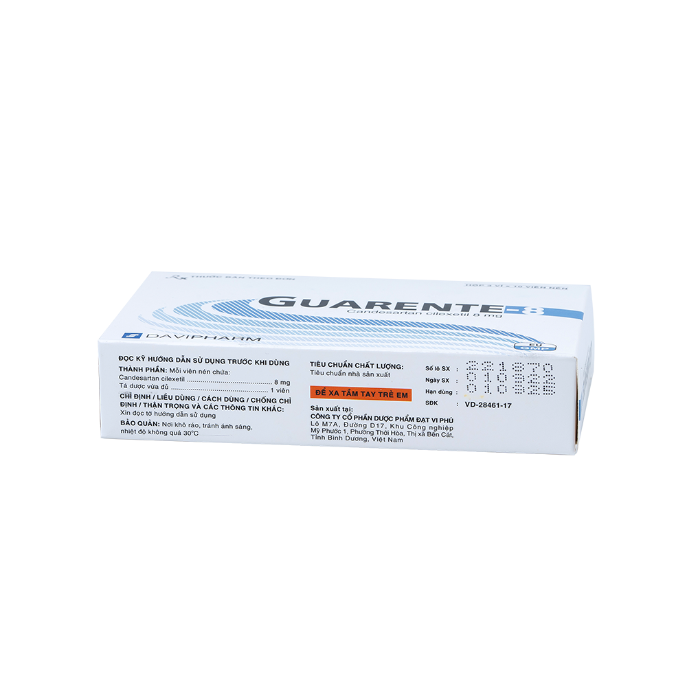 GUARENTE-8 Hộp 30 viên Davipharm