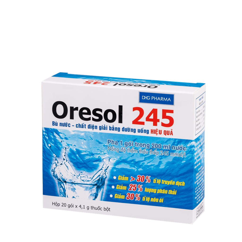 Oresol 245 Hộp 20 gói x 4,1 g DHG