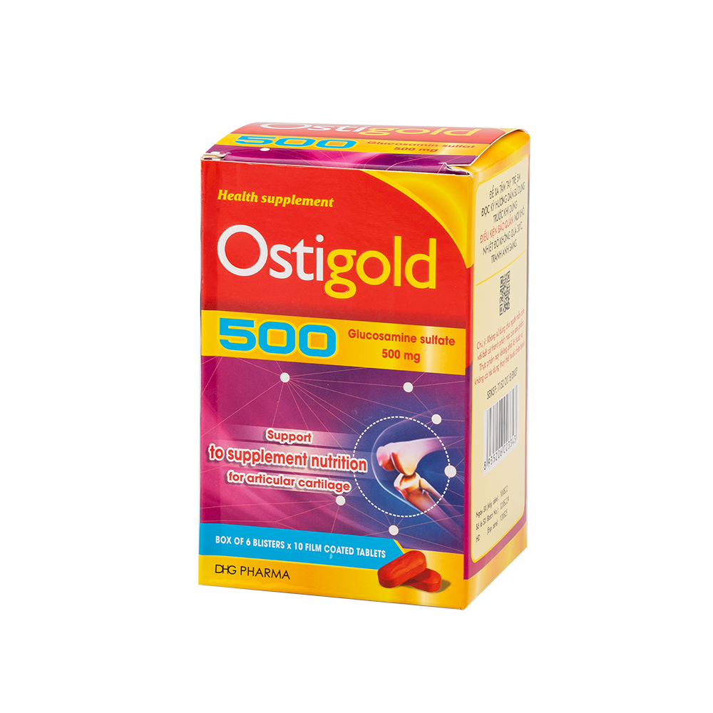 Ostigold 500 Hộp 6 vỉ x 10 viên DHG