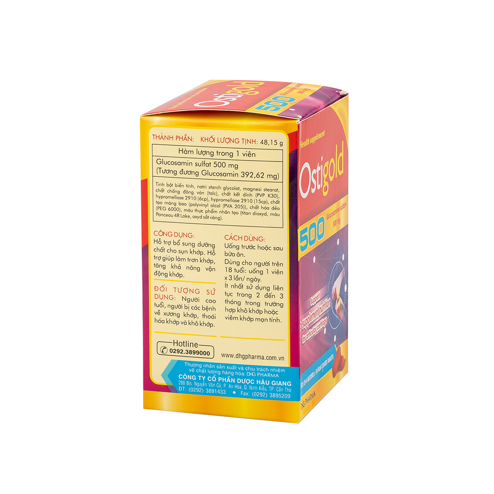 Ostigold 500 Hộp 6 vỉ x 10 viên DHG