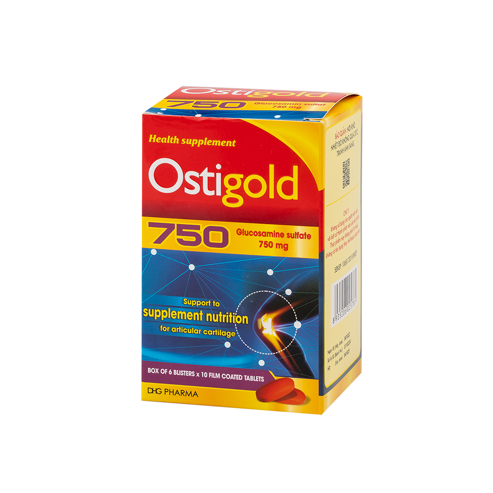 Ostigold 750 Hộp 6 vỉ x 10 viên DHG