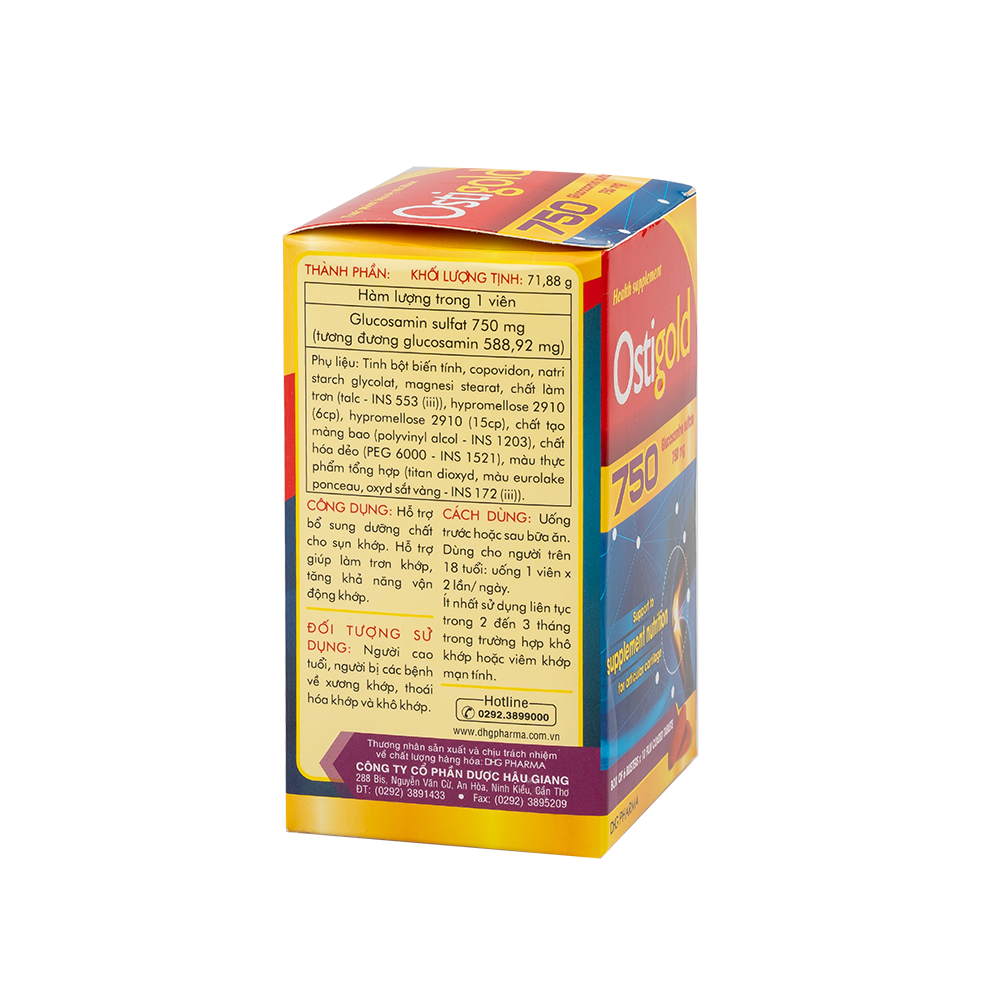 Ostigold 750 Hộp 6 vỉ x 10 viên DHG