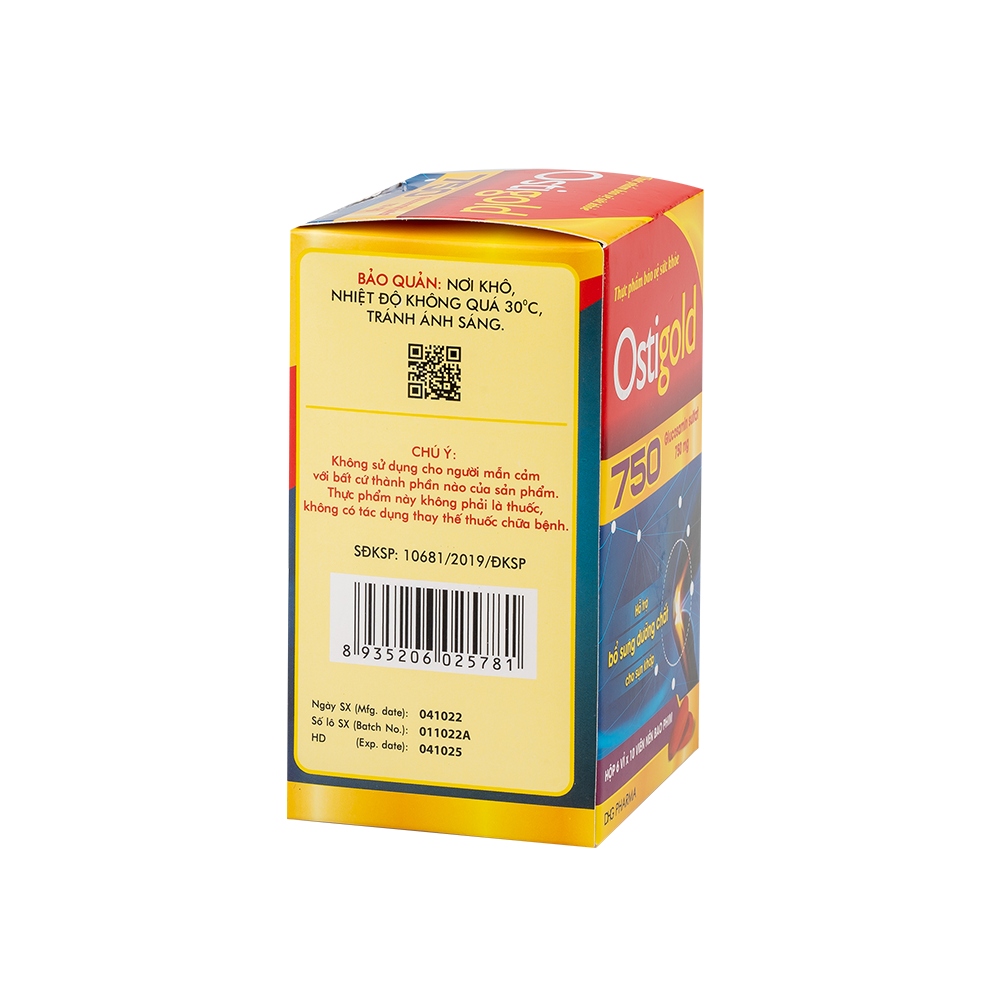 Ostigold 750 Hộp 6 vỉ x 10 viên DHG