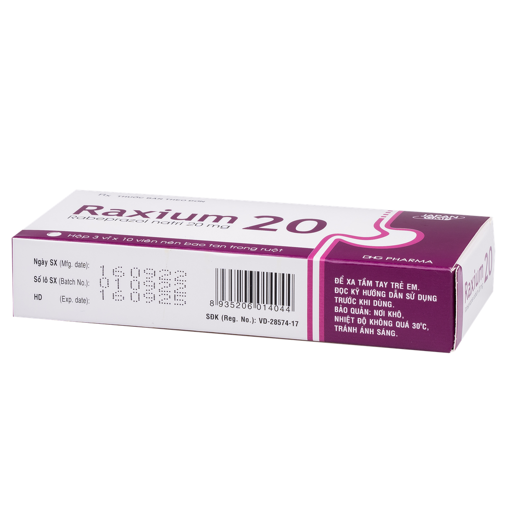 Raxium Hộp 3 vỉ x 10 viên DHG