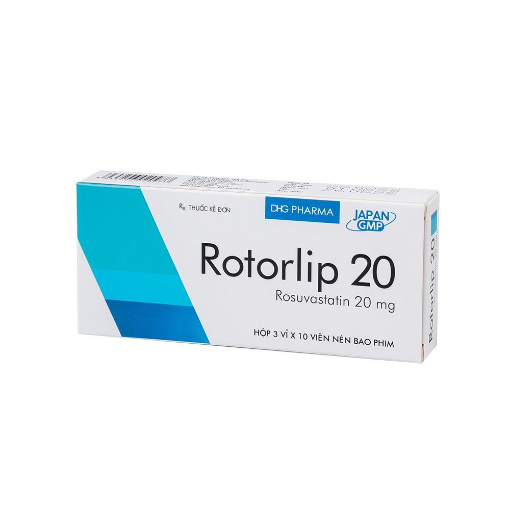 Rotorlip 20 Hộp 3 vỉ x 10 viên DHG