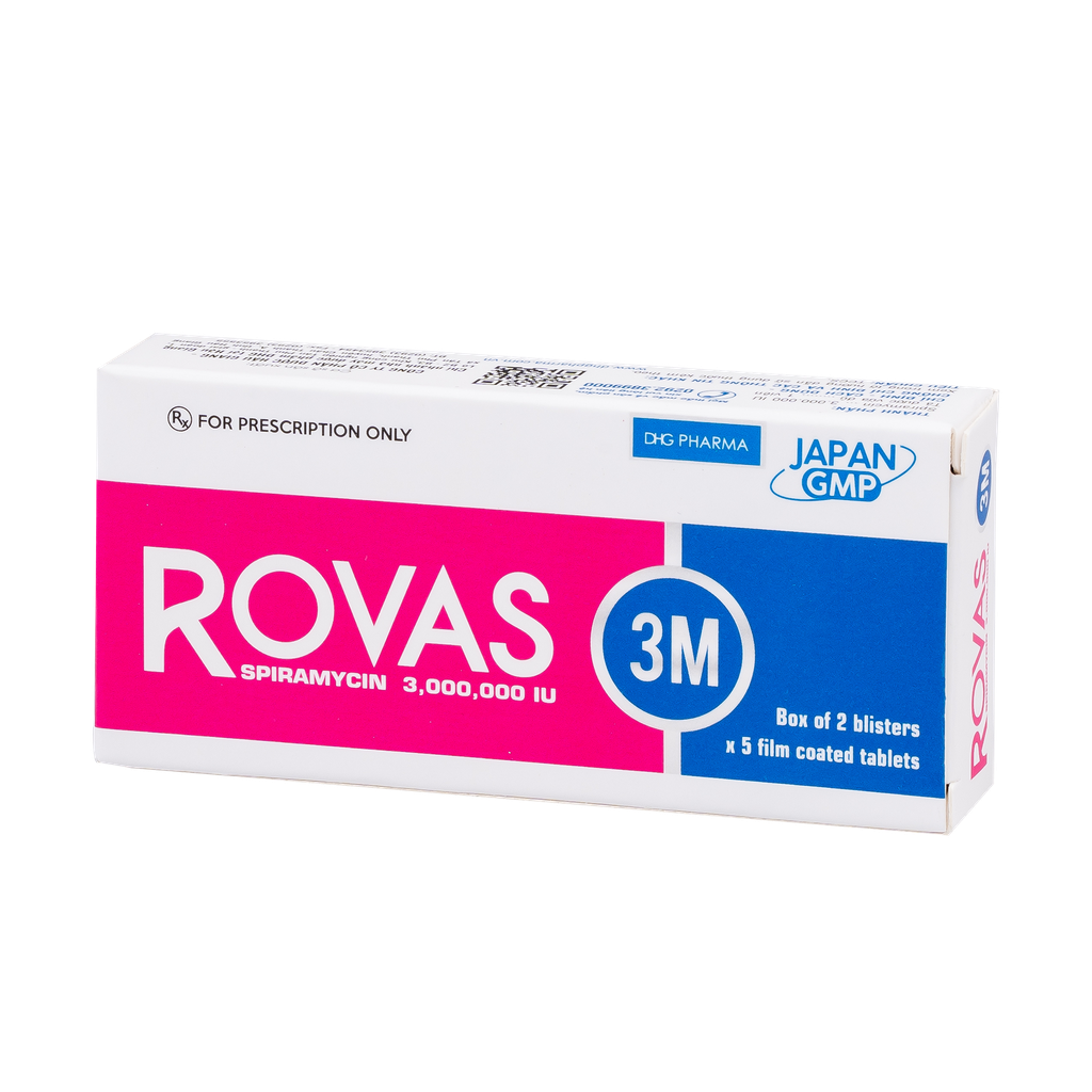Rovas 3M Hộp 2 vỉ x 5 viên DHG