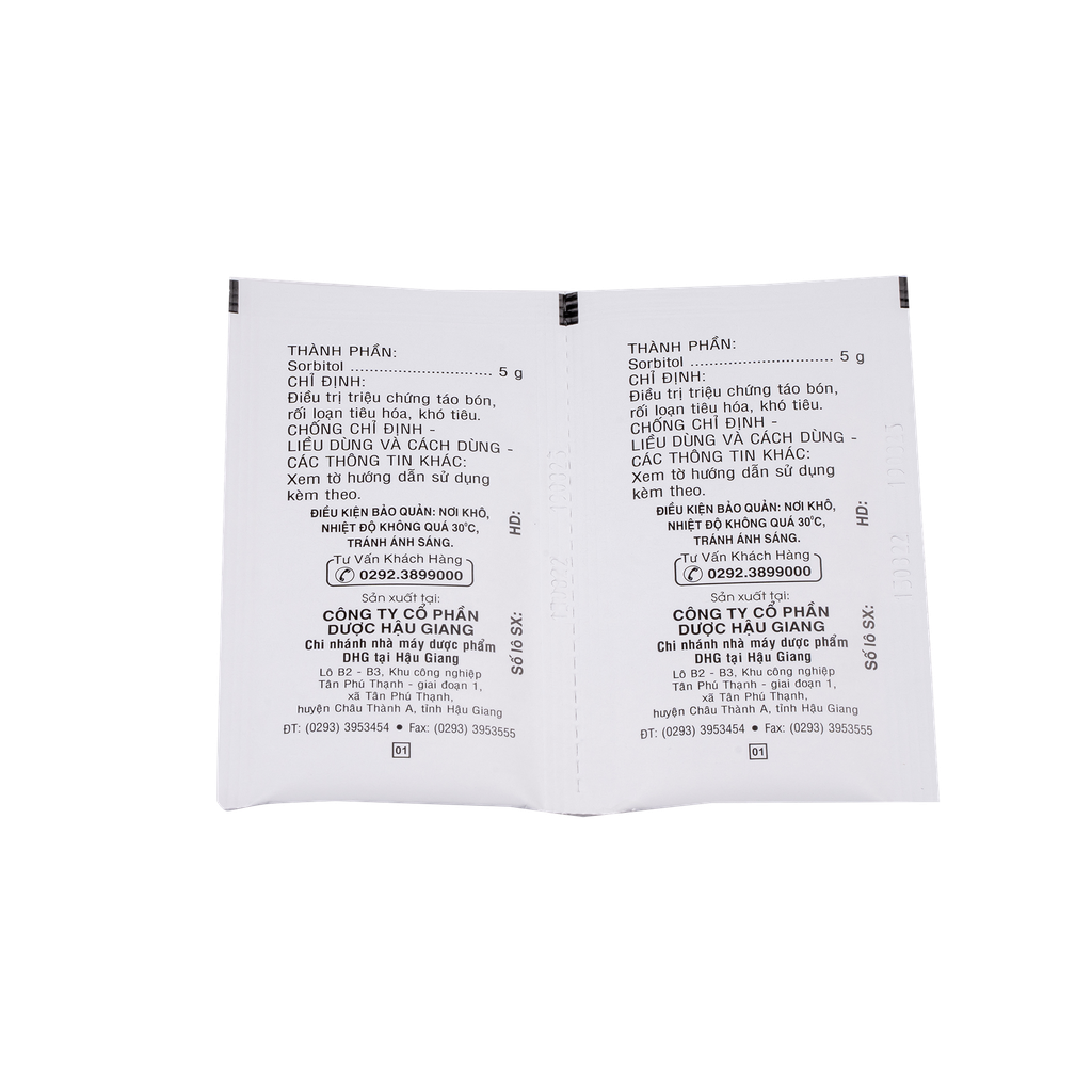 Sorbitol Hộp 20 gói x 5g DHG