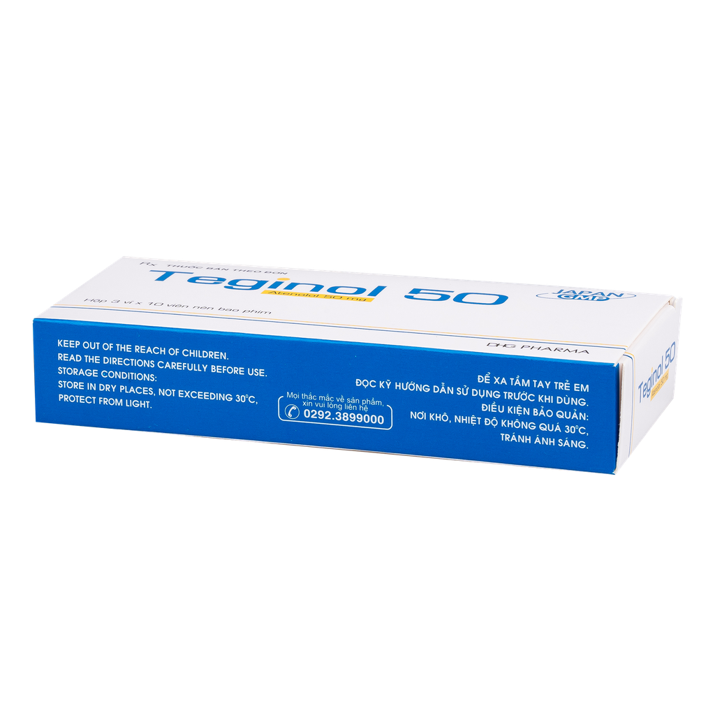 Teginol 50mg Hộp 3 vỉ x 10 viên DHG