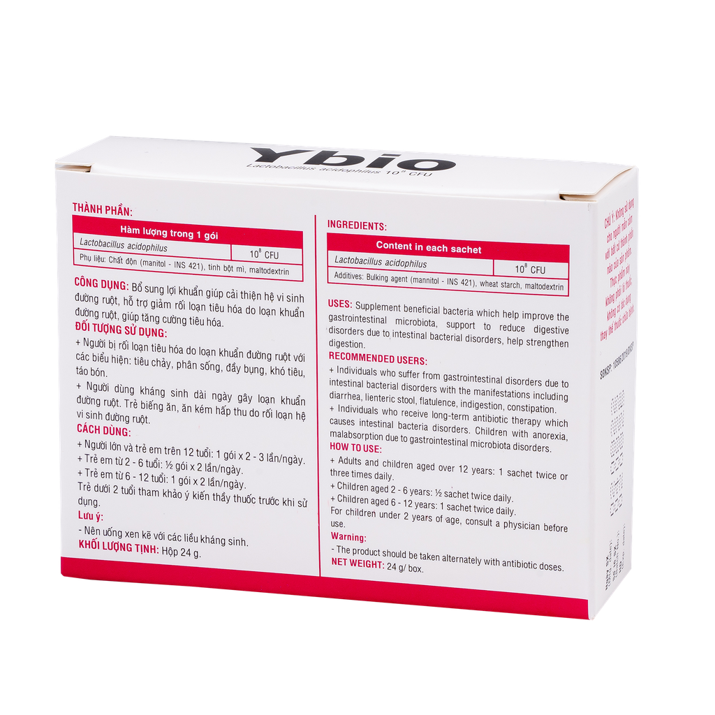 Ybio Hộp 24 gói x 1g DHG
