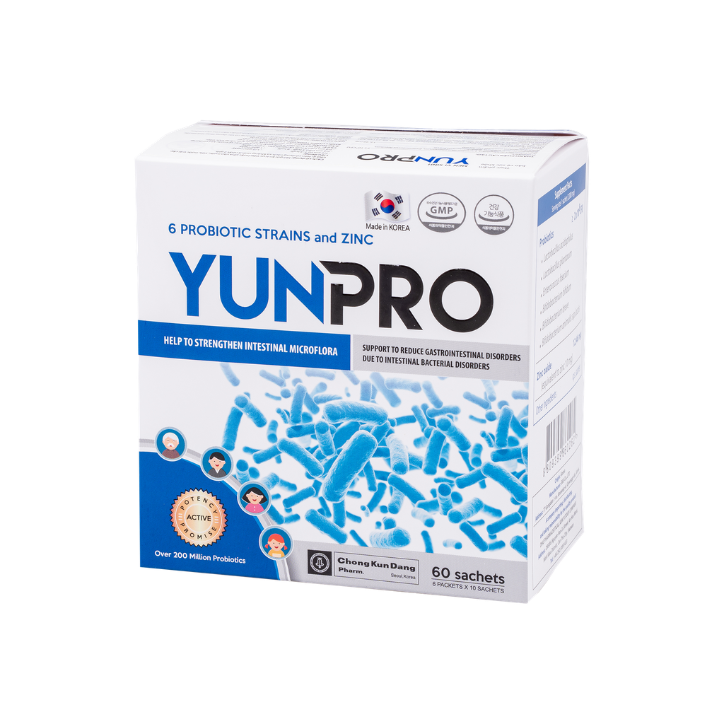 Men vi sinh Yunpro Hộp 60 gói x 2g DHG