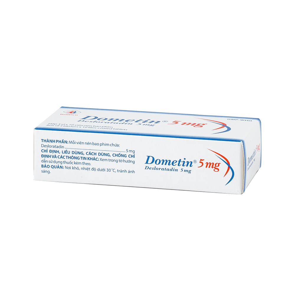 Dometin 5 mg Al-Al Hộp 3 vỉ x 10 viên Domesco