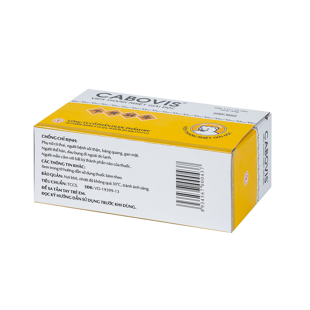 CABOVIS Viên thanh nhiệt giải độc (Hộp 50NC)