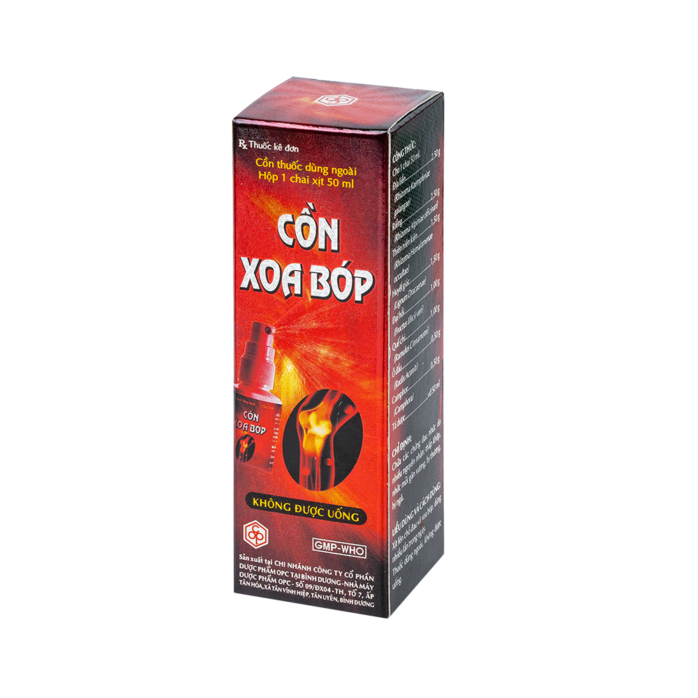 CỒN XOA BÓP (xịt) 50ml