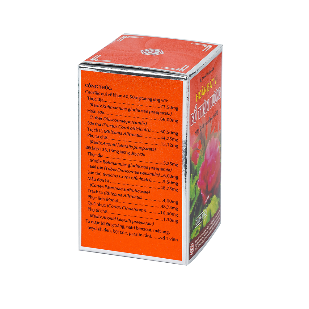 Hoàn bát vị BỔ THẬN DƯƠNG (Chai 240HC)