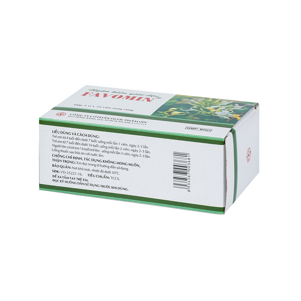 Ngân Kiều Giải Độc FAVOMIN (Hộp 50NC)