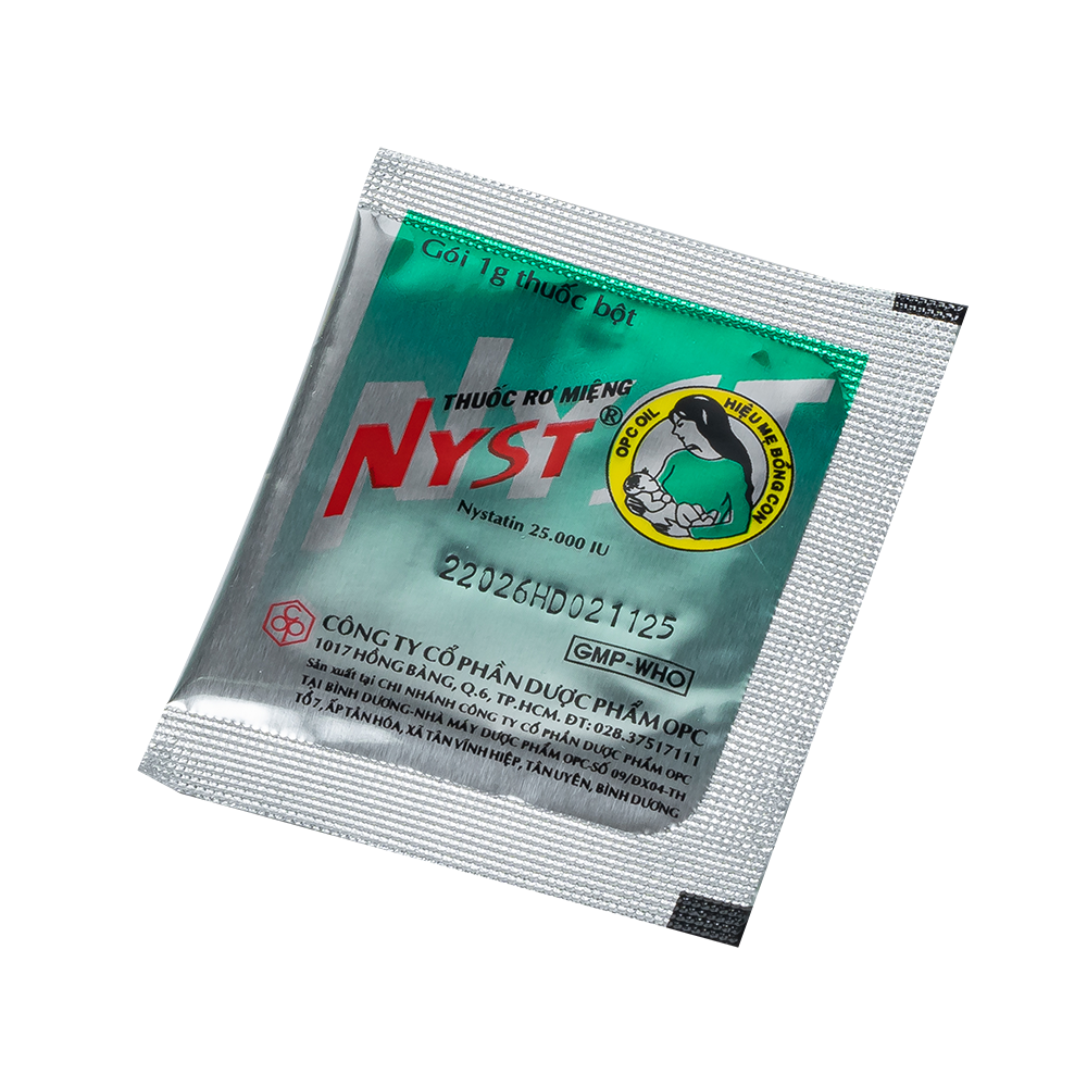 NYST thuốc rơ miệng (Hộp 10 gói x 1g)