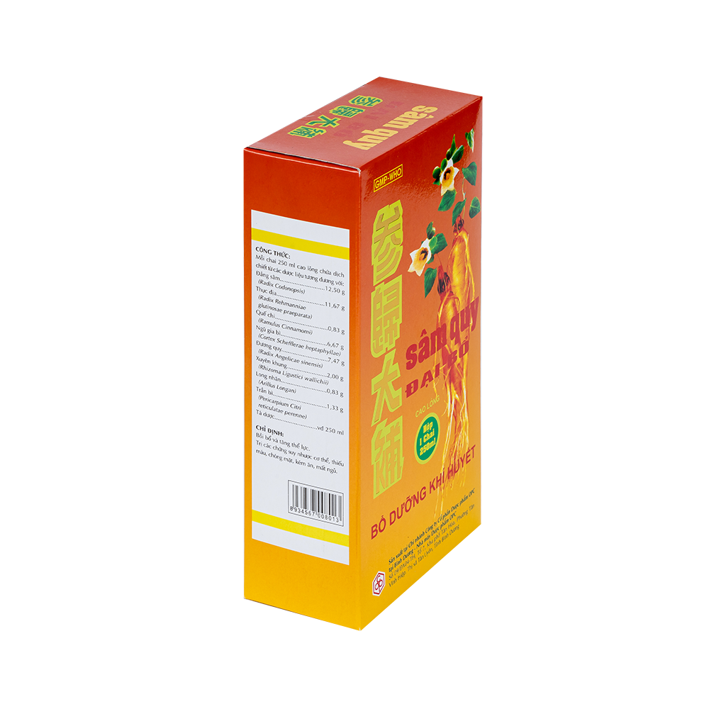 SÂM QUY ĐẠI BỔ 250ml