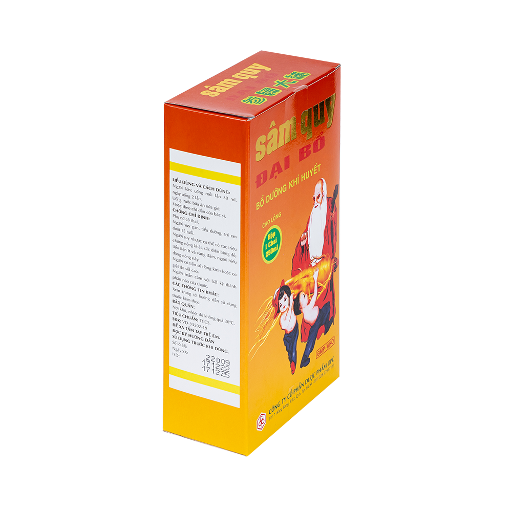 SÂM QUY ĐẠI BỔ 250ml