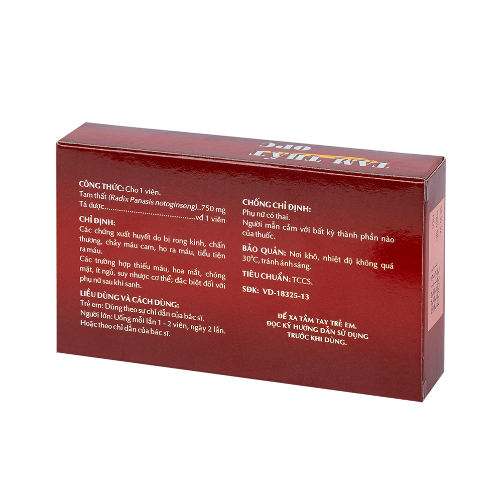 TAM THẤT OPC (Hộp 20NM)