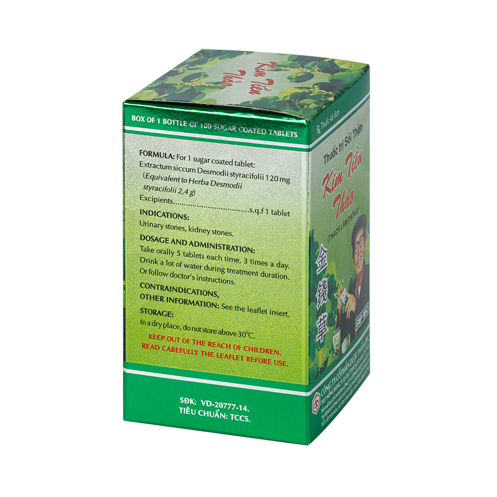 Thuốc trị sỏi thận KIM TIỀN THẢO (Chai 100BĐ)
