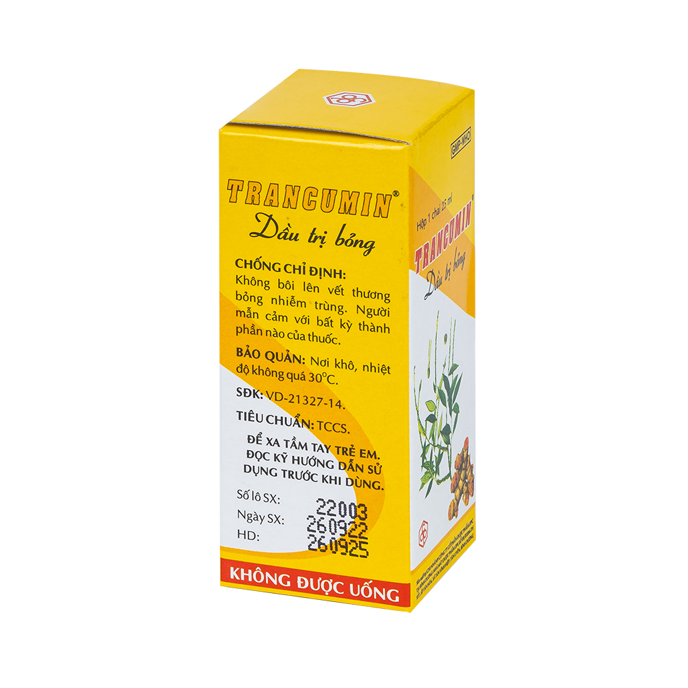 TRANCUMIN Dầu trị bỏng 25ml