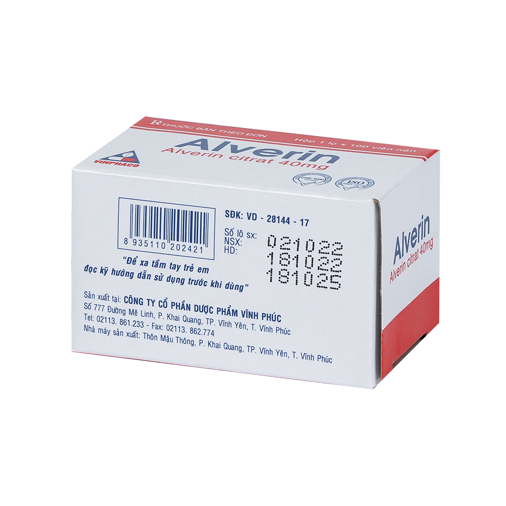 ALVERIN Hộp 1 lọ x 100 viên  VINPHACO