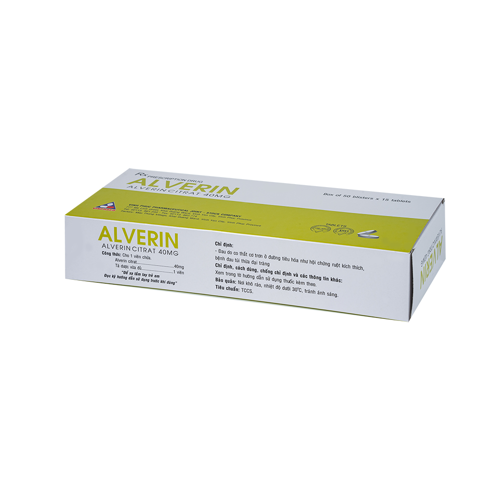 ALVERIN Hộp 50 vỉ x 15 viên  VINPHACO