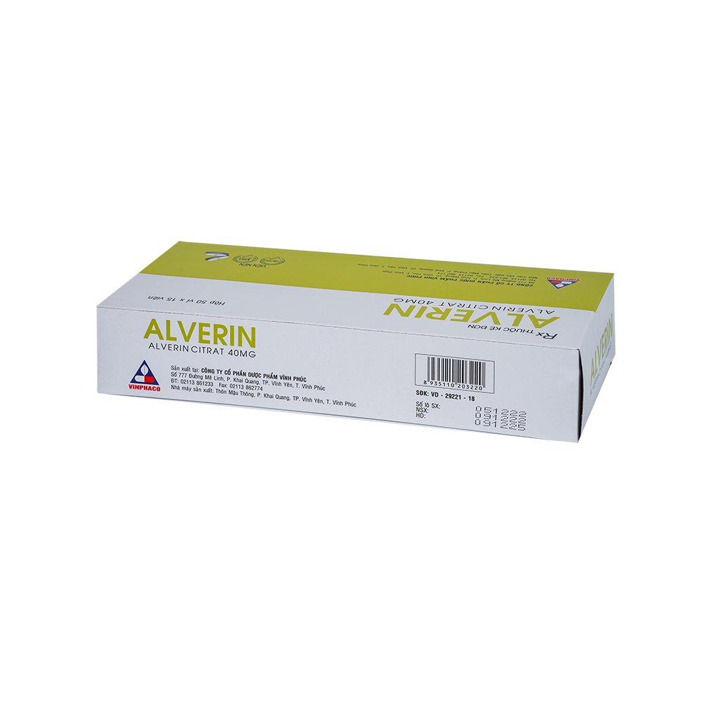 ALVERIN Hộp 50 vỉ x 15 viên  VINPHACO