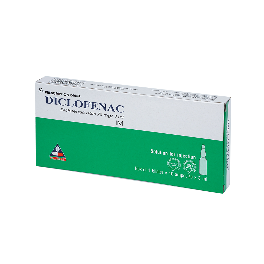 DICLOFENAC Hộp 1 vỉ x 10 ống VINPHACO