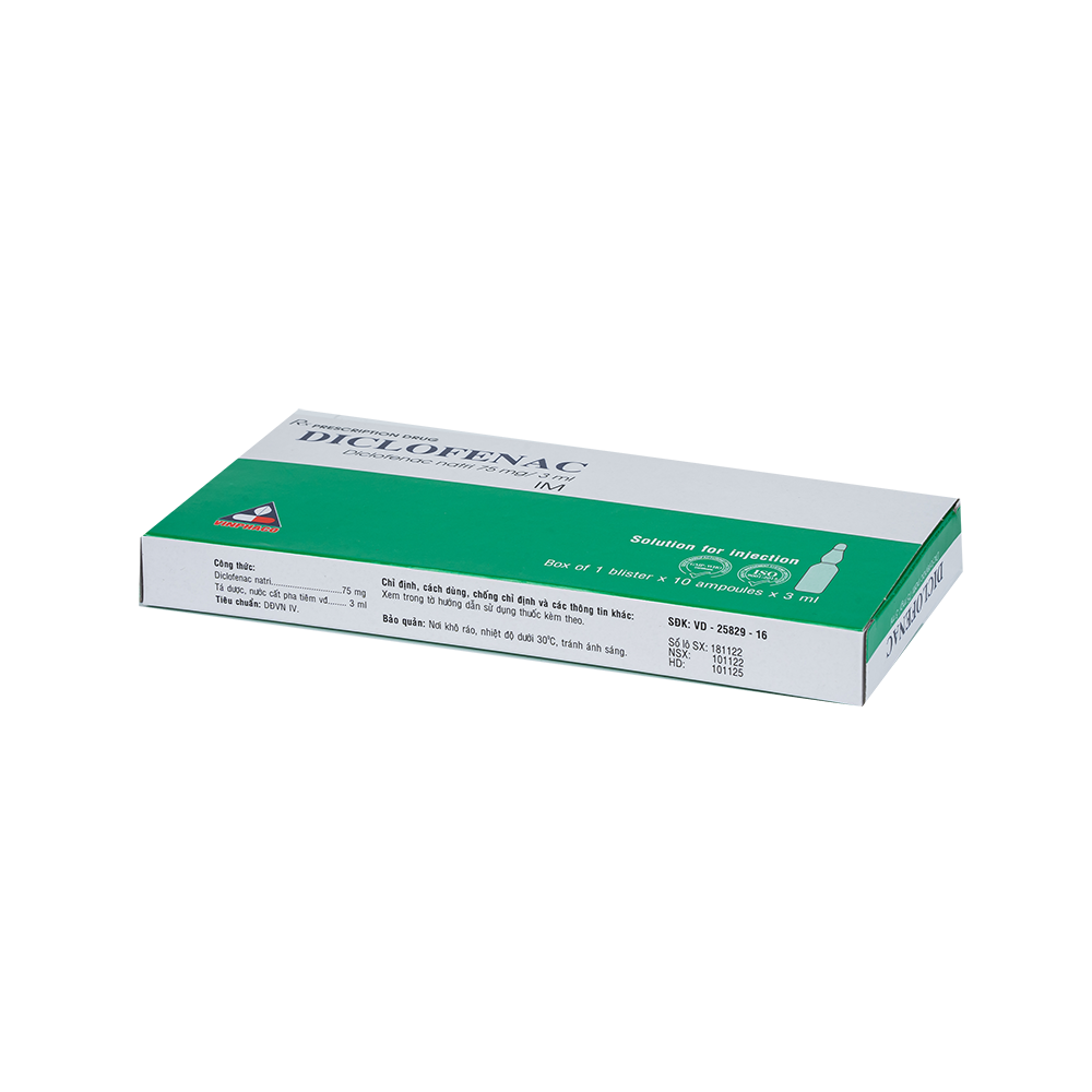 DICLOFENAC Hộp 1 vỉ x 10 ống VINPHACO