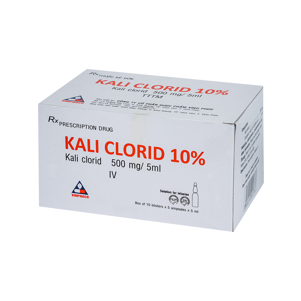 KALICLORID 10% Hộp 10 vỉ x 5 ống  VINPHACO