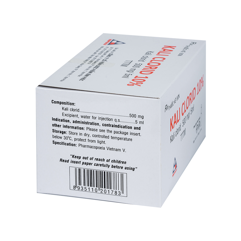 KALICLORID 10% Hộp 10 vỉ x 5 ống  VINPHACO