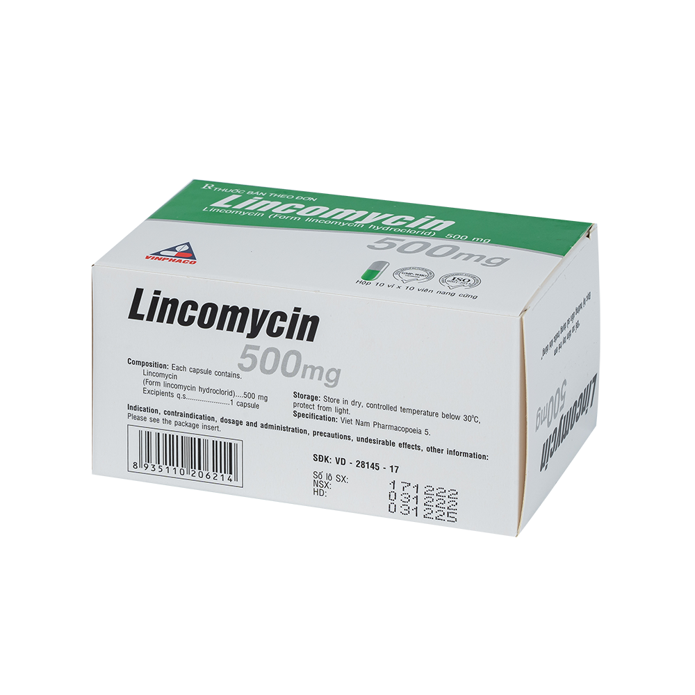 LINCOMYCIN Hộp 10 vỉ x 10 viên VINPHACO