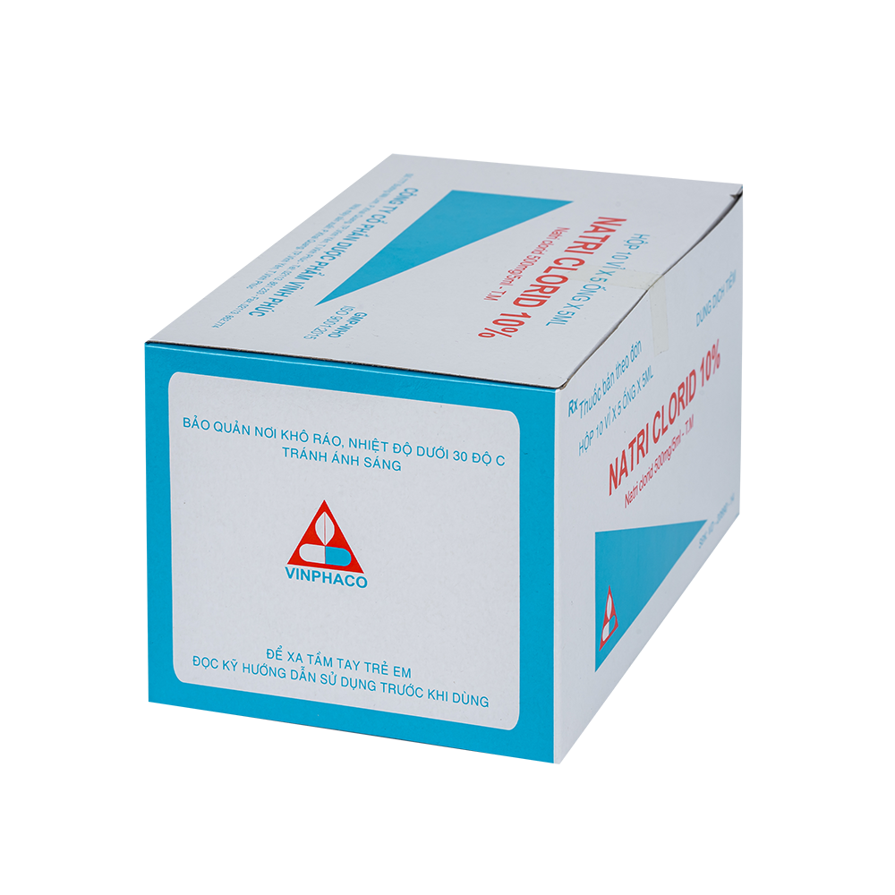 NATRI CLORID 10%  Hộp 10 vỉ x 5 ống  VINPHACO