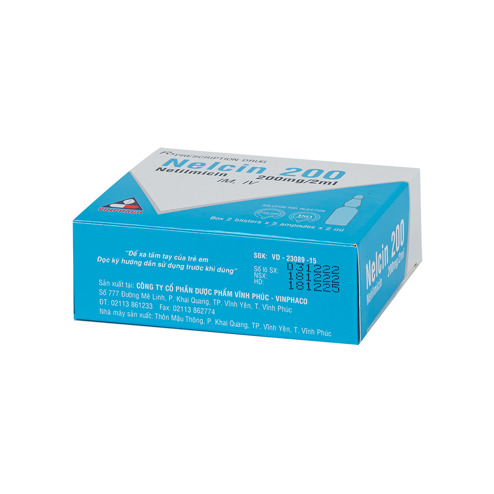 NELCIN 200 Hộp 2 vỉ x 5 ống  VINPHACO